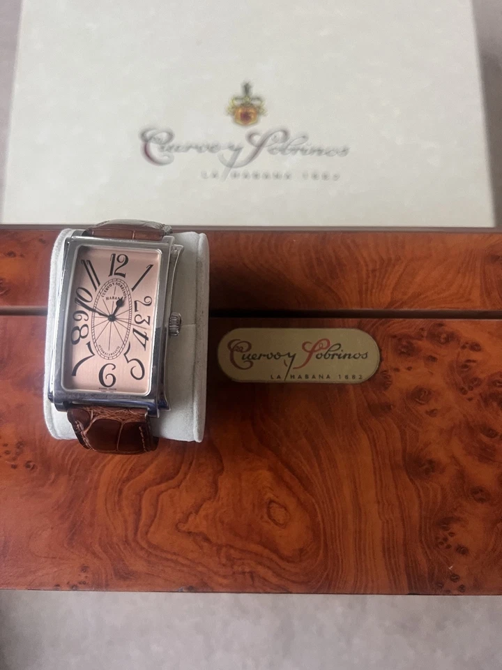 CUERVO Y SOBRINOS PROMINENTE 1011.1LBR— STUNNING RARE SALMON/COPPER DIAL - image 3 of 4