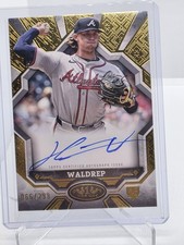 2025 Topps Tier One Hurston Waldrep Rookie Auto Gold Foil 066/299 Braves