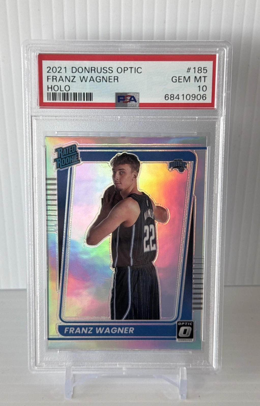 Deal for 2021-22 Donruss Optic Franz Wagner Holo Prizm Rookie RC #185 PSA 10 Gem Mint