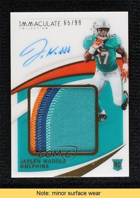 2021 Immaculate Premium Rookie 65/99 Jaylen Waddle RPA Patch Auto RC READ 11gj