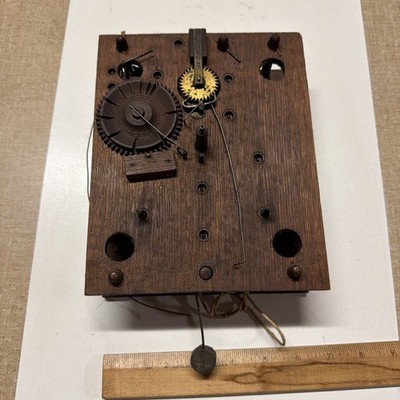 Antique Vintage Johnson N.Y. Ogee Weight Driven Clock Wood Movement PART