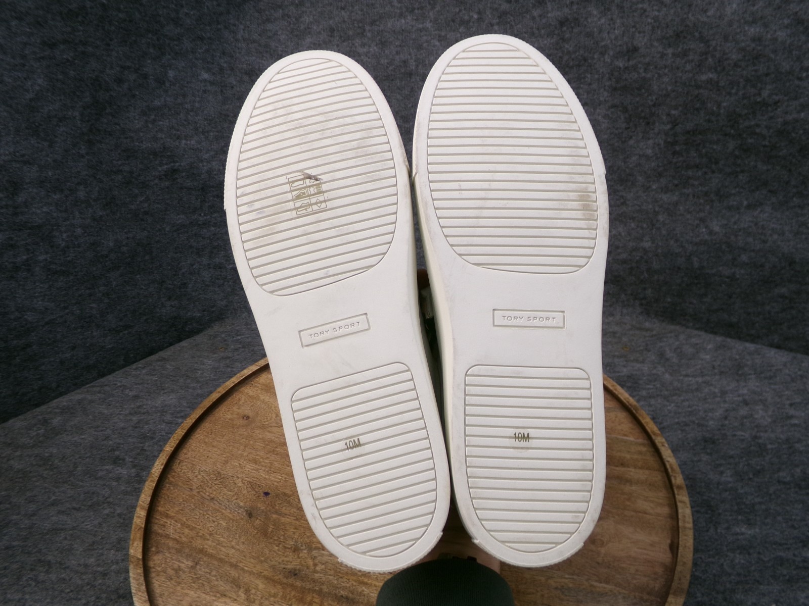 Tory Burch Sport Ruffle Sneakers Women's Size 10 M White Green Leather Shoes thumbnail 7