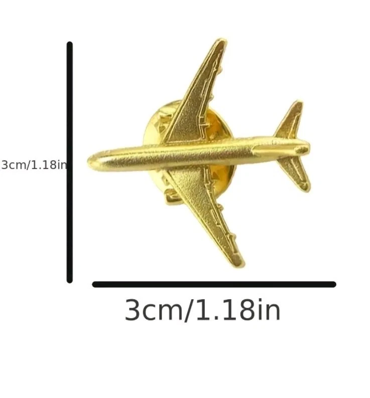 Pin Flugzeug Passagierflugzeug Pilot Flugpilot Anstecker Badge - Bild 3 von 4