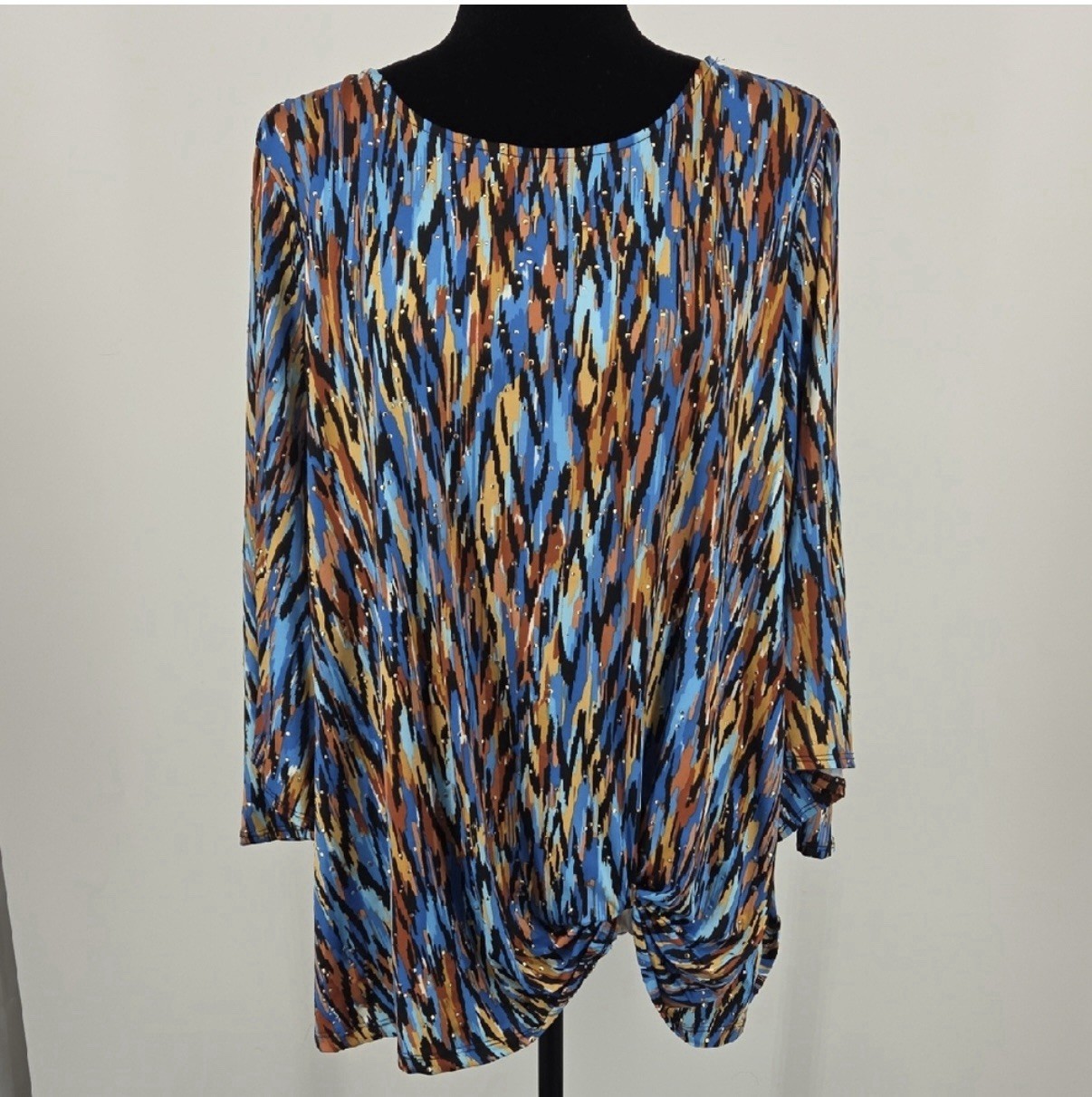 Ruby Road Women's Asymmetrical Abstract Print Top… - image 1