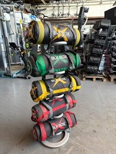 5x Mixed Bags 5kg-25kg with Rack Commercial Gym Equipment
