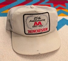 Vintage Winchester Gun Patch AA Trucker Hat Target Loads 1980's Made in USA