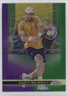 2024 Topps Chrome Purple & Green Refractor 28/150 Andy Murray #5 Rookie RC 0t6o