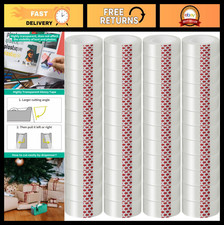 48 Rolls Clear Tape Refills - Glossy Transparent Gift Wrap Office Supply, 3/4"