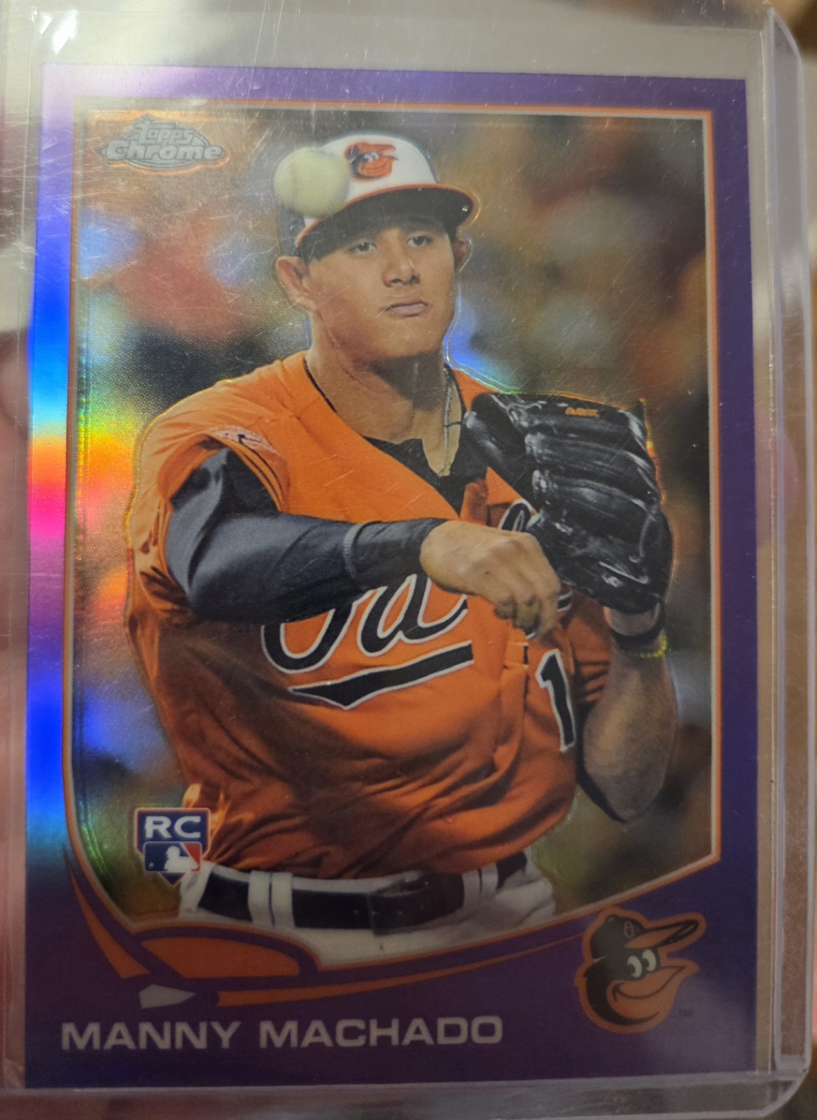 2013 Topps Chrome - Manny Machado #12 Purple Refractor (RC)