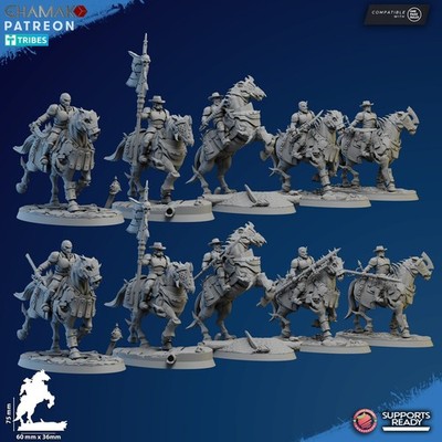 5x Traitor Rough Rider Cavalry Ghamak für Chaos CSM  Kultisten Tabletop Sci-Fi