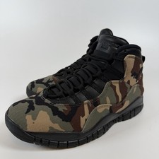 retro 10 woodland camo