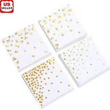 100 Pack Assorted Cocktail Napkins 3 Ply Elegant Designs Parties Weddings Events