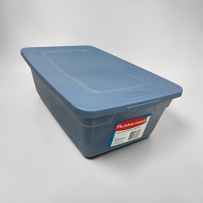 Hard To Find Vintage 221F3 vintage Rubbermaid blue Container With Lid 13  90s