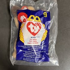 Ty Bones the Dog Teenie Beanie Baby 1998 McDonald's Happy Meal Toy New 9