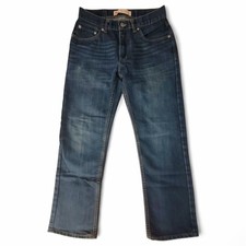 Boys Levi 505 Size 18 Regular 29W 29L Straight Leg Denim Jeans Dark Wash Pants