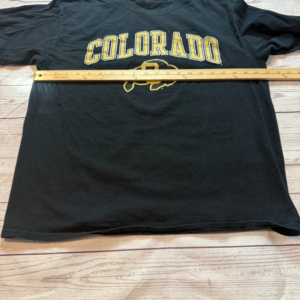 Camiseta CU Boulder Colorado Buffaloes Buffs Negra Manga Larga Talla Grande Foto 4 de 4