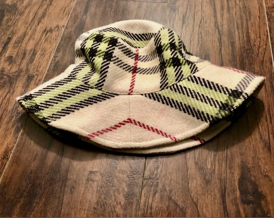 $450 Редкий Burberry преувеличенный Nova чек многоцветный ведро шляпа размер L - Изображение 4 из 4