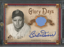 2005 SP Legendary Cuts BOBBY DOERR #GD-BD Glory Days Patch Auto /25 Red Sox