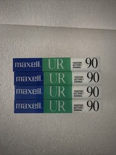Lot Of 4 Maxell UR 90 Minute Blank Audio Cassette Tapes Normal Bias New Sealed