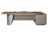 Eleganter Chefschreibtisch Mit HolzoberfläChe Und Modernem Design
