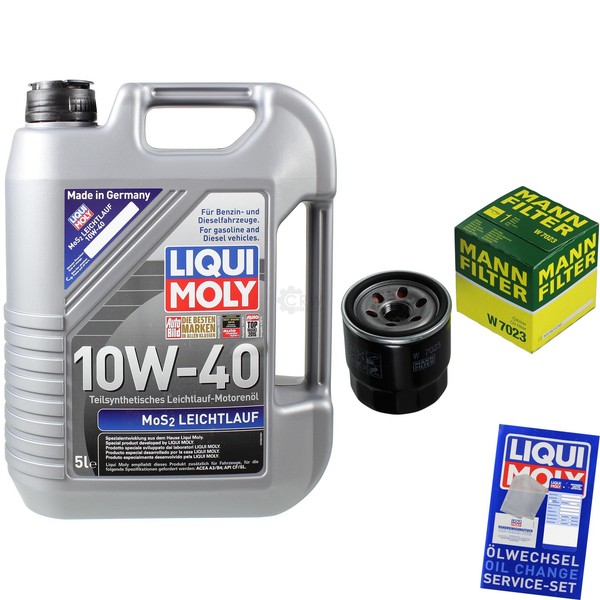 Mann Inspektionspaket 5L Liqui Moly 10W-40 FüR KIA Picanto 1.1 1.0 1.2-image