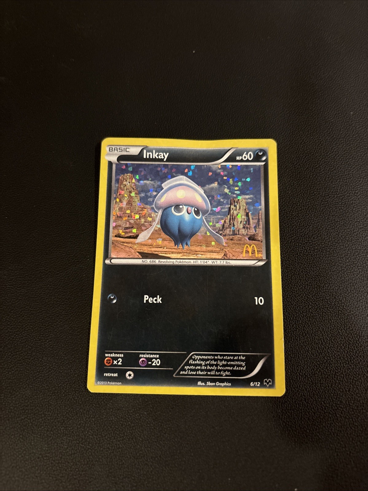 Inkay 6/12 McDonald's 2014 Promo Holo Pokemon Card