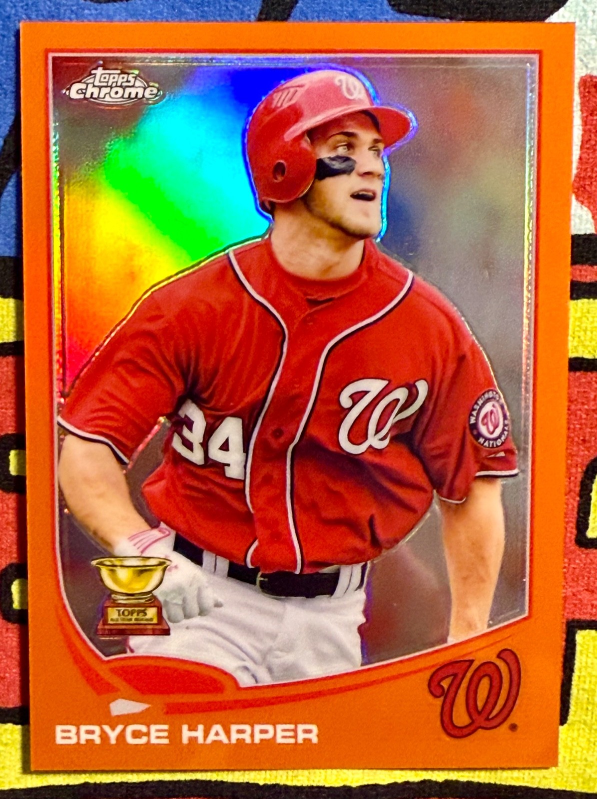 2013 Topps Chrome Baseball Bryce Harper Orange Refractor # 220
