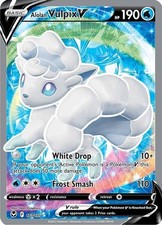 Alolan Vulpix V - 173/195 - Pokemon Silver Tempest Full Art Card NM