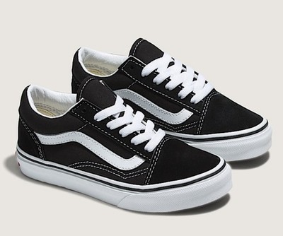 Vans Old Skool V Black/ White Kids Shoes Youth Skate Sneakers Size 2.5 