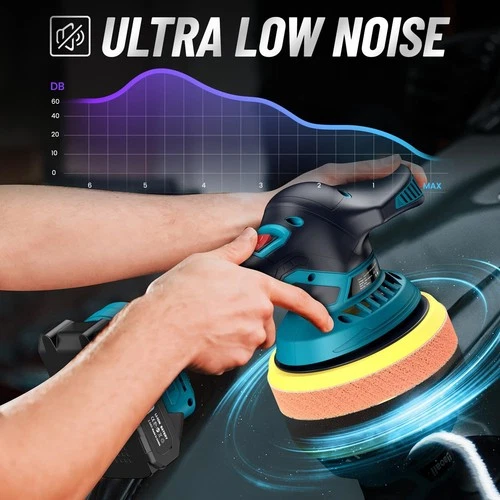 Dual Action Car Polisher Buffer Machine Cordless 6" Sander Polishing Kit Battery image 8