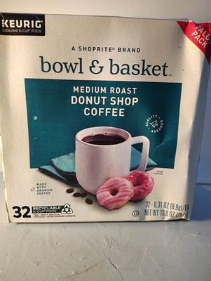 Keurig A ShopRite Bowl And Basket Medium Roast Donut Shop Coffee 32 K Cup