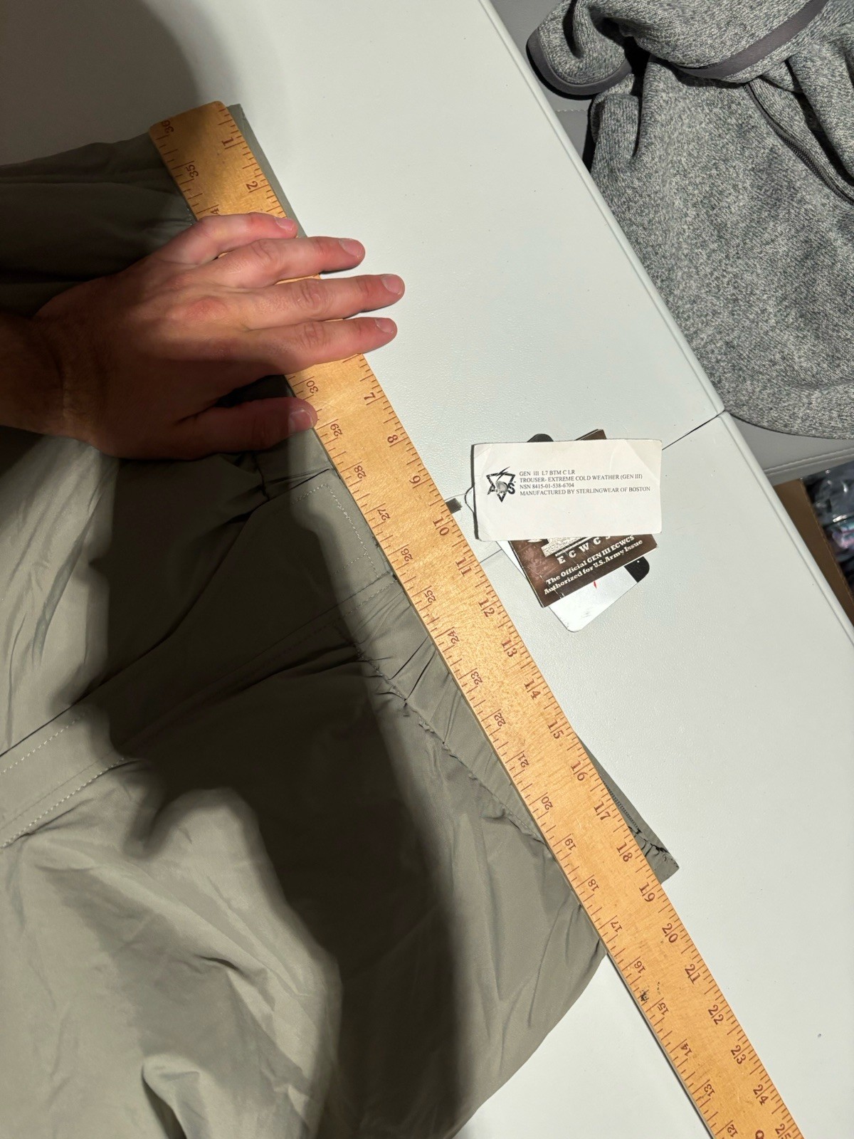 US Army Issue Primaloft Gen III L7 ECWCS Trousers Extreme Cold Weather Size L