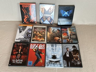 + DVD Konvolut  13 Filme Hellboy Directors Cut, X-Men, AvP, Bond, Kick-Ass,... +