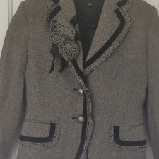 Banana Republic Womens Gray Herringbone Blaze...
