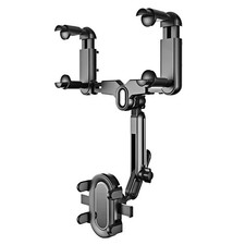 Car Rearview Mirror Phone Holder 360 Adjustable Mount Bracket Clip Clamp Stand