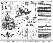 Unmounted Rubber Stamp Plate, Unmounted/Uncut Pink Rubber Stamps