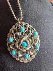 Vintage 1970s Sliver and Turquoise Necklace — photo 8