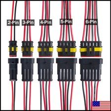 2/4/5/6-Pin Way Car Waterproof Male Female Electrical AWG18 Wire Connector Plug