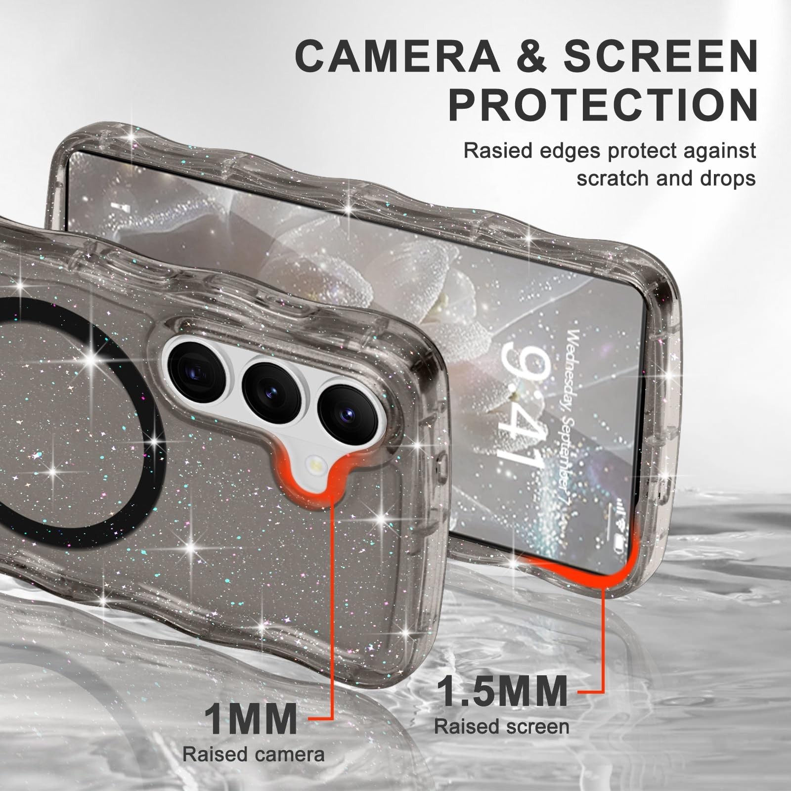 Coque S26 Plus Magsafe Anti Rayure Paillettes Protection Dos