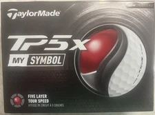 New 2025 TaylorMade TP5x Golf Balls. White. 5 Dozen. My Symbol.  All #9.