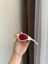 Oakley Minute 1.0 White Rainbow Vintage Sunglasses Gorpcore USA Y2K Avantgarde