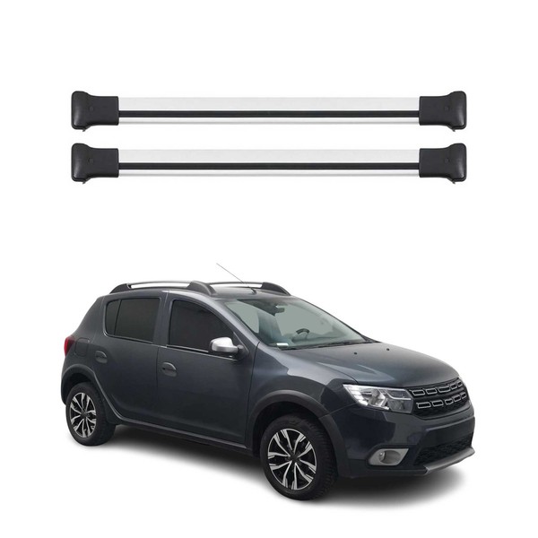 DachträGer GrundträGer GepäCkträGer FüR Dacia Sandero Stepway 2012-2020 Alu Grau-image
