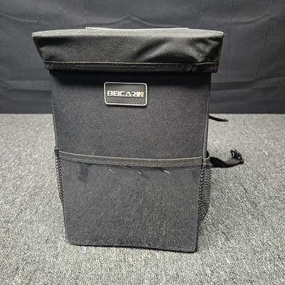 Beicarin Car Trash Can w/Lid Hanging Collapsible Waterproof Leakproof Organizer