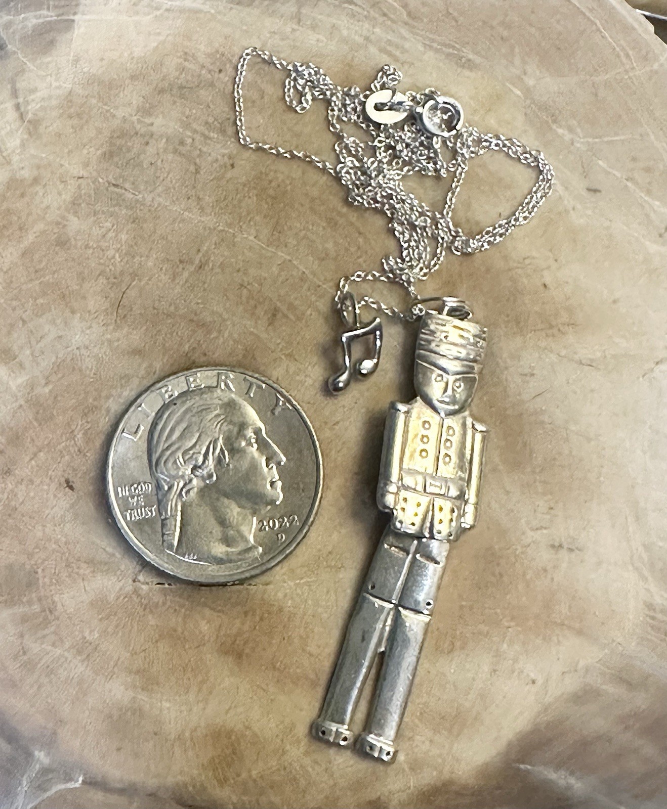 Christmas Nutcracker With 8th Notes 925 Sterling … - image 8