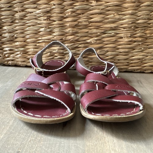 Salzwasser Hoyway Original große Kinder Größe 3 weinrot Sandalen Mädchen Fischer - Bild 3 von 7