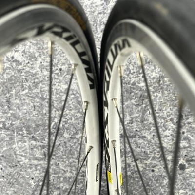 Mavic Ksyrium Equipe 700C WHite Wheelset Road Clincher Rim Shimano
