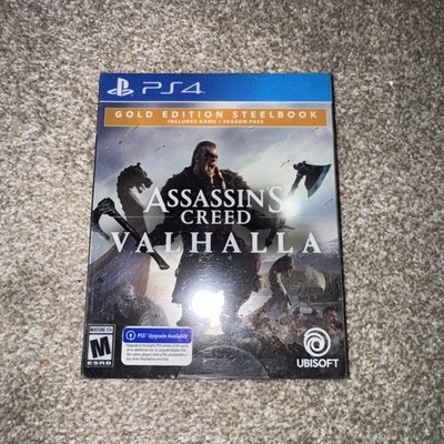 BRAND NEW Assassin's Creed Valhalla Gold Edition Steelbook PS4 W/ PS5 Upgrade Av