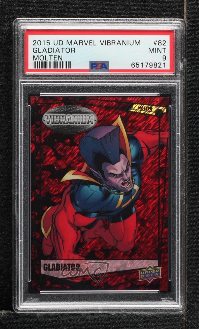 2015 Upper Deck Marvel Vibranium Molten 125/299 Gladiator #82 PSA 9 MINT 0oq0