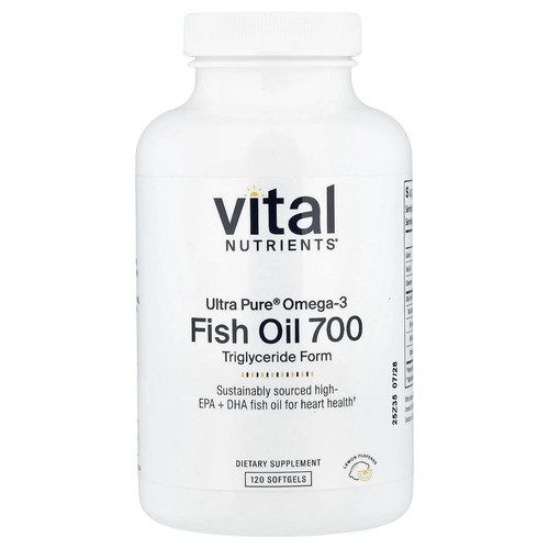 Ultra Pure®, Omega-3 Fish Oil 700, Lemon, 120 Softgels