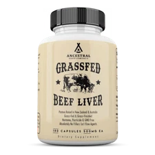 Ancestral Supplements Grass Fed Beef Liver 3000mg 180Caps New Zeland NonGMO